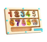 Illkjasfc Educational Number Mazes Toy Counting & Color Sorting Game Fine Motor Skills Learning Enduring Fine Motor Skills Learning