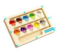 Illkjasfc Educational Number Mazes Toy Counting & Color Sorting Game Fine Motor Skills Learning Enduring Fine Motor Skills Learning