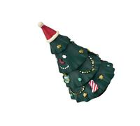 Illkjasfc Elegant Festival Pine Statue Christmas Tree Decoration Resin Crafted Ornament Ideal For Seasonal Shelf Display Small Christmas Tree Statue