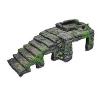 Illkjasfc Life Like Stone Basking Platform Landscape Decoration Cave Shelter House For Reptiles Aquariums And Terrariums Ornament Fish Breeding Cave