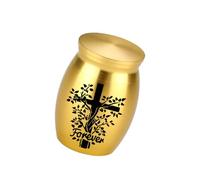 Illkjasfc Memorial Casket Ashes Container Urn Cremation Sympathy Ashes/Hair Elegant Urn Casket For Women Men Elegant Aluminum Memorial Box