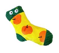 Illkjasfc Plush Sock Dog Squeaky Toy Chewable Puppy Teeth Cleaning Interactive Fun Noise Pet Training Treats Feeder For Small Squeaky Toy