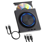 Illkjasfc Portable External Drive Burners With USB3.0 And Type C Connectivity 5Gbps Speed Compatible For Laptop PC Computer Type C External Drive