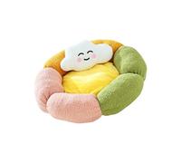 Illkjasfc Premium Oval Soft Rest Pad With Headrest Dual-Tone Green & Sturdy Base For Mid-Sized Animals Warm Pet Winter