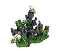 Illkjasfc Realistic Mountain Views Rockery Aquariums Ornaments Nature Lookings Fishtanks Shelter Cave Safe Resin Landsccape Decors