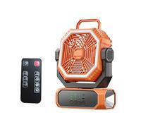 Illkjasfc Rechargeable Outdoor Misting Fan 20000mAh 10000mAh With LED Light And Remote For Camping Adventure Battery Operated Tent Fan