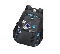 Illkjasfc Roomy Space Themed Childrens Backpack Scratch Proof Oxford Multiple Compartments Books Stationery Bag For Student Astronaut Backpacks For Kids