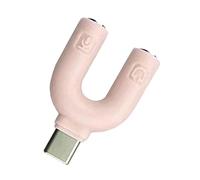 Illkjasfc Rotatable 3.5mm Music Cable Splitter Type C To 3.5mm Adapter Compactly Design For Simultaneous Listening On Mobile PC