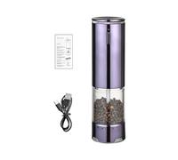 Illkjasfc Single Button Electric Pepper Mill Quiet Motor Efficient ABS Salt Grinder For Professional Flavor Enhancement Kitchen Accessory For Seasoning