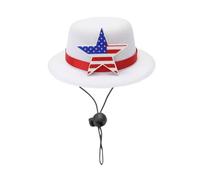 Illkjasfc Small Top Hat With Hair Clip US Independence Days Theme Costume Headwear National Day Celebration Head Accessories Supply