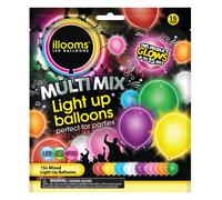ILLOOMS Balloons LED Light Up Multicolour 15pcs