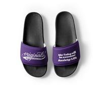 ILLTOCHILL Anxious Adult Men S Slides Anxiety Awareness Generalized Disorder Gift, Black, 9.5