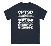 ILLTOCHILL CPTSD Warrior, Complex Post Traumatic Stress Disorder Awareness, C-PTSD Support Educational Unisex T-Shirt Navy