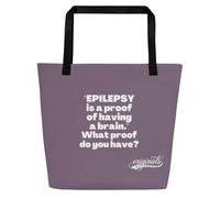 ILLTOCHILL Epileptic Advocate All Over Print Large Tote Bag Epilepsy Community Gift