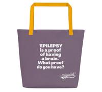 ILLTOCHILL Epileptic Advocate All Over Print Large Tote Bag Epilepsy Community Gift