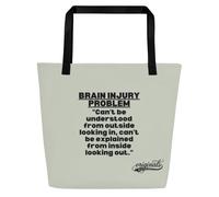 ILLTOCHILL TBI Traumatic Brain Injury Survivor All Over Print Large Tote Bag Gift, Black, One Size, Design 2