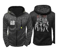 ILLUMAX Classic Zip Hoodie The Walki-ng Dead, Hooded Sweatshirt Jackets with Pockets, Comfort Midweight Hoody for Winter Outdoor Training-Black 3||M