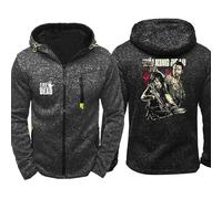 ILLUMAX Classic Zip Hoodie The Walki-ng Dead, Hooded Sweatshirt Jackets with Pockets, Comfort Midweight Hoody for Winter Outdoor Training-Black 2||XL