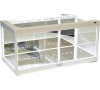 Illumibox White Collectible Display Show Case Illumicase+ with LED Lights and Mirror Base and Back for 1/64 1/43 1/32 1/24 1/18 Scale Models by