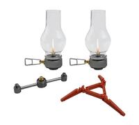 Illuminate Gas Lantern For Group Campouts And Solo Expeditions, Uniform Light Distribution, Low Profile Shape Minimizes Packing Volume(2*Gas lamp set)