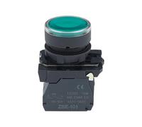 Illuminated 22mm Push Button Switch Momentary With Integral LED Green NB5 XB2 XB5 Spring Return1Pcs(1NC,24 V)