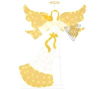 Illuminated Angle Polyester Warm White 116 x 29 x 158.5 cm with USB for Christmas Decoration Indoor Outdoor Versatile Tree Decoration Angel Ornament for Living Room Garden Advent