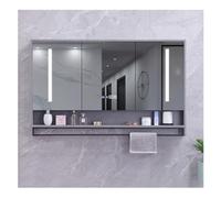 Illuminated AntiFog Bathroom Cabinet Mirror Modern Wall Storage Solution 70x75 cm Elegant Design for Stylish Bathroom Organization