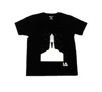 Illuminated Apparel Glow in The Dark Interactive Glow T-Shirt, Space Rocket, 12-14 Years