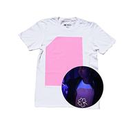 Illuminated Apparel Interactive Glow in The Dark T-Shirt - Fun for Birthday Parties & Festivals - Light up The Night (S, White/Pink Glow)