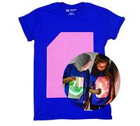 Illuminated Apparel Interactive Glow in The Dark T-Shirt Royal Blue Peach (Small)