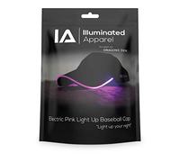 Illuminated Apparel Pink LED Light Up Baseball Cap Hat Glow Party | Festival | Rave