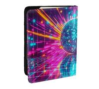 Illuminated Ball Printed Passport Holder,Travel Pu Leather Passport Cover Case Organiser for Men Women,6.5 Inch