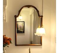 Illuminated Bathroom Mirror - Anti-Fog Dimmable 3 Light Colors HD Tempered Glass Wall-Mounted Perfect for Living Room Bedroom Fireplace (50x70cm/20x28in)