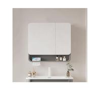 Illuminated Bathroom Mirror Cabinet with Storage, Gray 60x70cm, Wall-Mounted or Built-in, Ideal for Over Toilet Use, Stylish and Functional Bathroom Solution