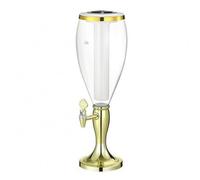 ＡＷＨＡＯ Illuminated Beer Dispenser Column Matching Base Single Beer Column Transparent Drinkware, Gold, Gold, 3L