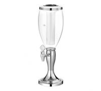 ＡＷＨＡＯ Illuminated Beer Dispenser Column Matching Base Single Beer Column Transparent Drinkware, Silver, 1.5L