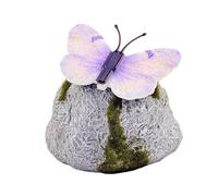 Illuminated Butterfly Stone, Effortless Setup, 13x12x10cm, Solar LED Butterfly Garden Statue With Sparkling Light-Up Wings, Glowing Landscape Rock, Versatile Decor, For Yard Patio