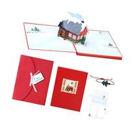 Illuminated Christmas Card with LED Light Holiday Greeting for Family Friend Party Light Up Christmas Card