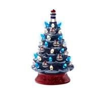 Illuminated Christmas Trees, Illumiinated Christmas Trees, Ceramic Lighted Christmas Tree, 6.9 Inch Illuminated Tower Christmas Decoration, Night Lamp for Tree