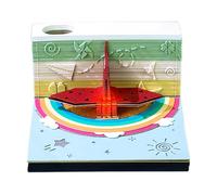 Illuminated Crane Calendar - 3D Paper Sculpture with LED for Desk Display | Rip Away Notepad Calendar with Artistic Crane Design & Seasonal Light Accent for Home Office Table Holiday Decoration