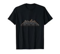 Illuminated Dark Chessboard at Night Value Graphic T-Shirt, Men, Black, M