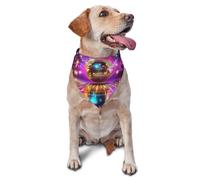 Illuminated Disco Ball Printed Graphic Pet Triangle Scarf For Dogs & Cats, Adjustable Cute Pet Bandana For & Photo Shoots