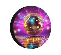 Illuminated Disco Ball Spare Tire Cover Wheel Tire Covers,Waterproof Dust-Proof Tire Covers Protector Universal Fit For Trailer Rv Suv Truck Camper 16 Inch
