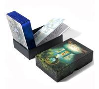Illuminated Earth Oracle Card Deck | 63 Cards | Premium 350gsm Blue Core | 12x8cm | Luxurious Gold Foil Box | Ideal for Guidance & Insight