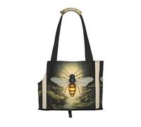 Illuminated Firefly Printed pet Shoulder Bag, Suitable for Small Dogs and Cats, Shopping and Travel Dual-Purpose Bag