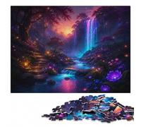 Illuminated Forest Cascade Jigsaw Puzzle for Adults, Wooden, 1000 Pieces | Puzzle for Adults - home hobby for puzzle fans at your own pace.
