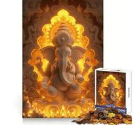 Illuminated Ganesha Paper Puzzles for Teenagers 1000 Piece Brain Power Quality Print Fun Challenge Xmas Gift (38x26cm)