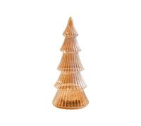 Illuminated Glass Table Ornament with Glass Ball Warm Light for Festive Occasions as well as Decoration on the Mantle in the Living Room (E, 28 x 11 cm)