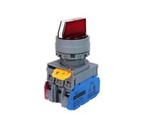 Illuminated Knob Rotary Switch FXBY6 Latching Self-Locking Power Start Switch 22mm 2/3 Position 1NO1NC with LED Light(Red,3 P 2NC_LATCHING_230V)