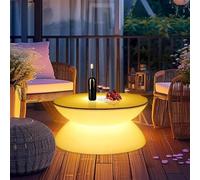 Illuminated LED Bar Table with Remote Control, RGB Color Changing Mood Lamp for Indoor and Outdoor Use, Ideal for Parties and Pool Decks